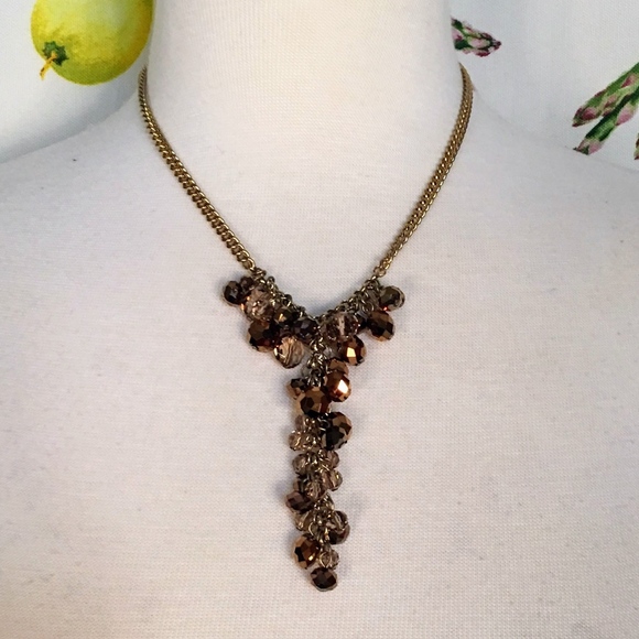 Kenneth Cole Jewelry - NEW! Kenneth Cole Gold Brown Beaded Necklace